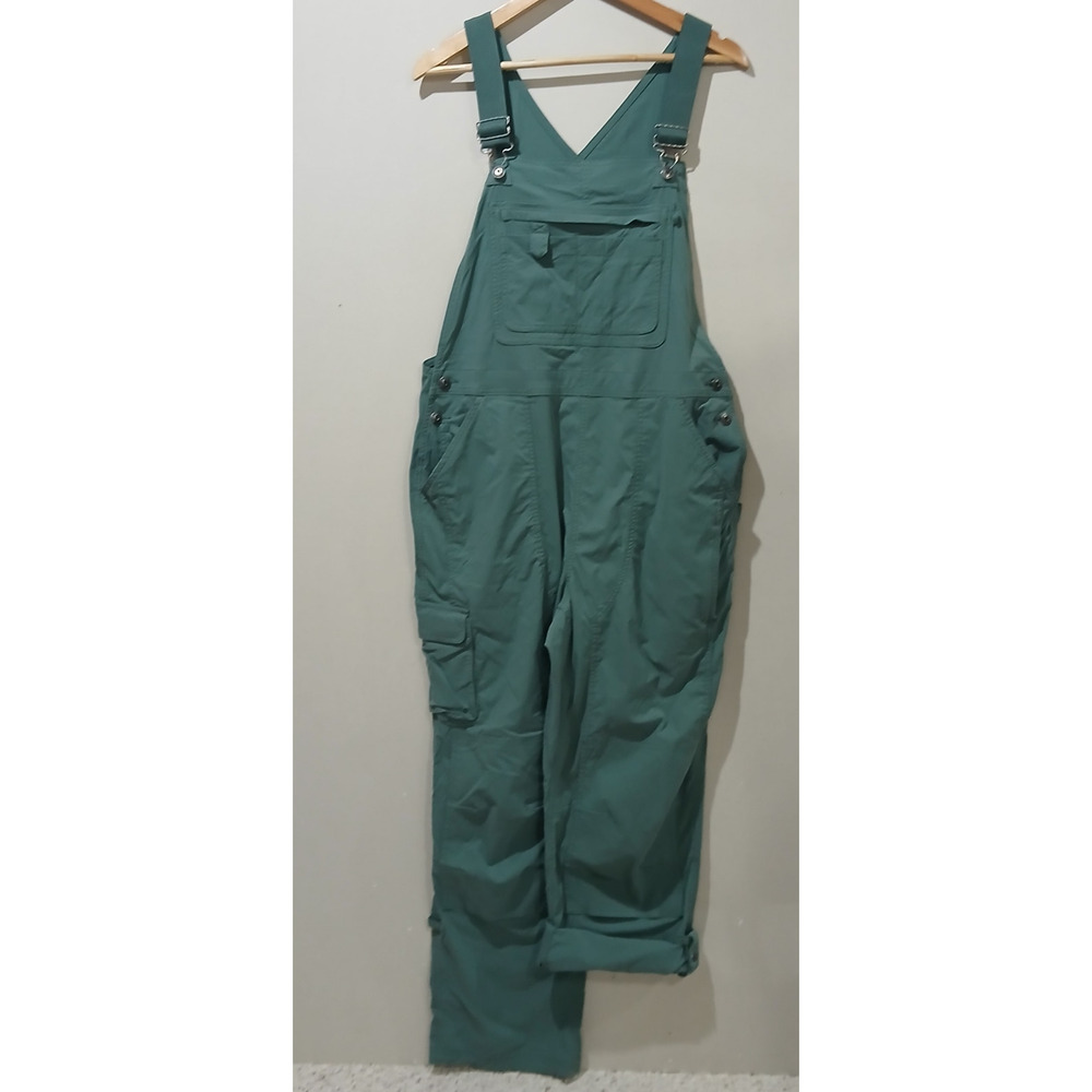 DULUTH TRADING Heirloom Gardening Bib Overalls Medium 31 NWT Green Fir Ripstop - Picture 3 of 16